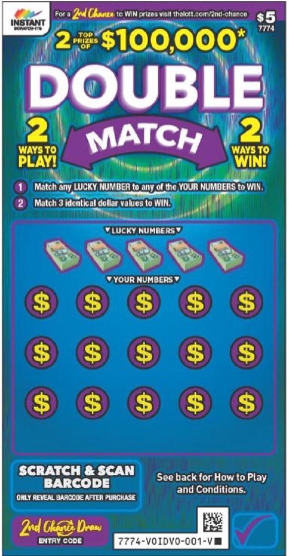 Win From Double Match Instant Scratchies