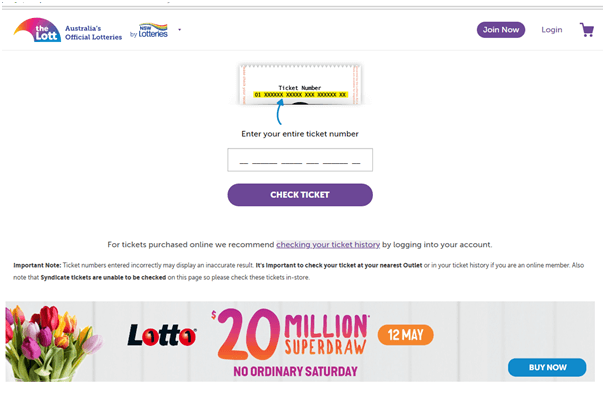check lotto results by ticket number