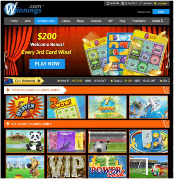 Virtual Scratch Tickets